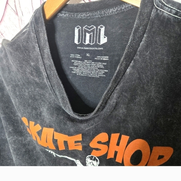 Isaac Morris Skate Shop Skeleton Cropped Tee - Picture 3 of 3
